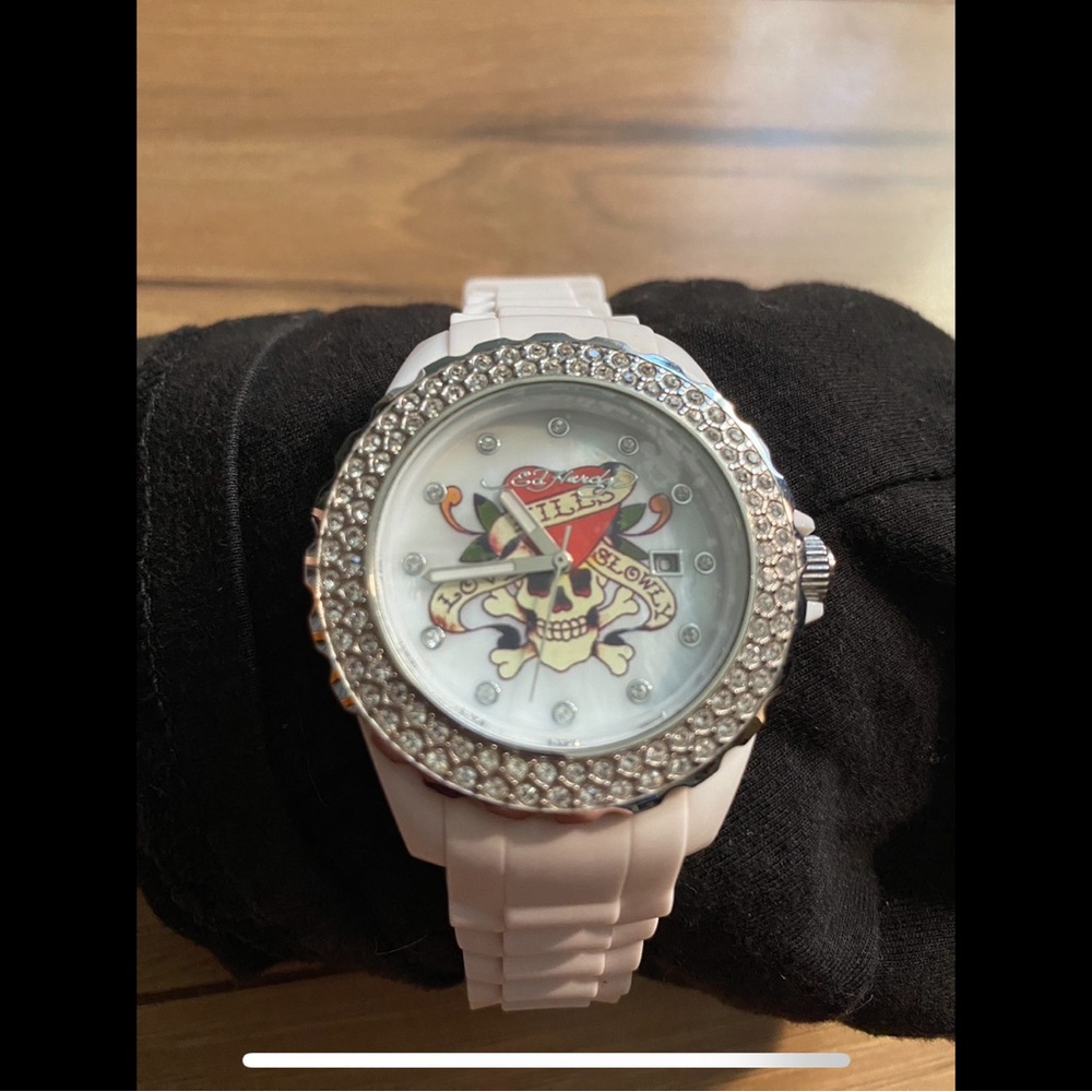 Ed Hardy studded watch